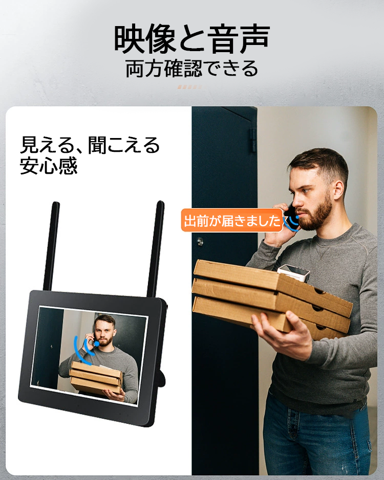 【配線工事一切不要】マグネットタイプカメラ