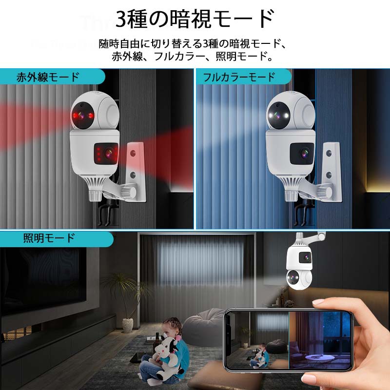【プロもオススメ!】見守りカメラ ベビーカメラ ベビーモニター 双方向音声通話 アプリ通知機能 Wレンズ 顔検知 赤ちゃん ペット お子様 介護 留守番 家庭用 店舗用 高画質 防犯カメラ 取付簡単 日本語アプリ 屋内カメラ 監視カメラ 送料無料 防犯対策