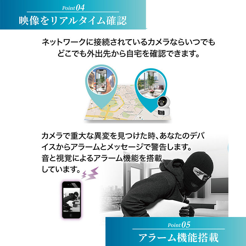 【泣き声検知・Wレンズ搭載で360°監視】TOLEC 見守りカメラ ベビーカメラ 泣き声検出 ベビーモニター 監視カメラ ペットカメラ 自動追跡 高画質 留守番 ナイトモード ワイヤレス屋内 介護 留守番 小型 スマホ アプリ 威嚇発光 AI