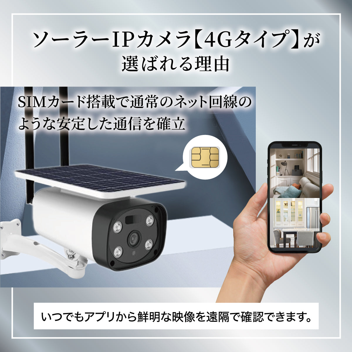 【SDカード付属】TOLEC 防犯カメラ 屋外 ソーラーIPカメラ LTE通信 監視カメラ ワイヤレス WiFiカメラ 屋外 工事不要 防水防塵 アプリ連動 200万画素 LED発光 双方向通話 音声付き録画 農作物被害 獣害 不法投棄(128GB SDカード付き)