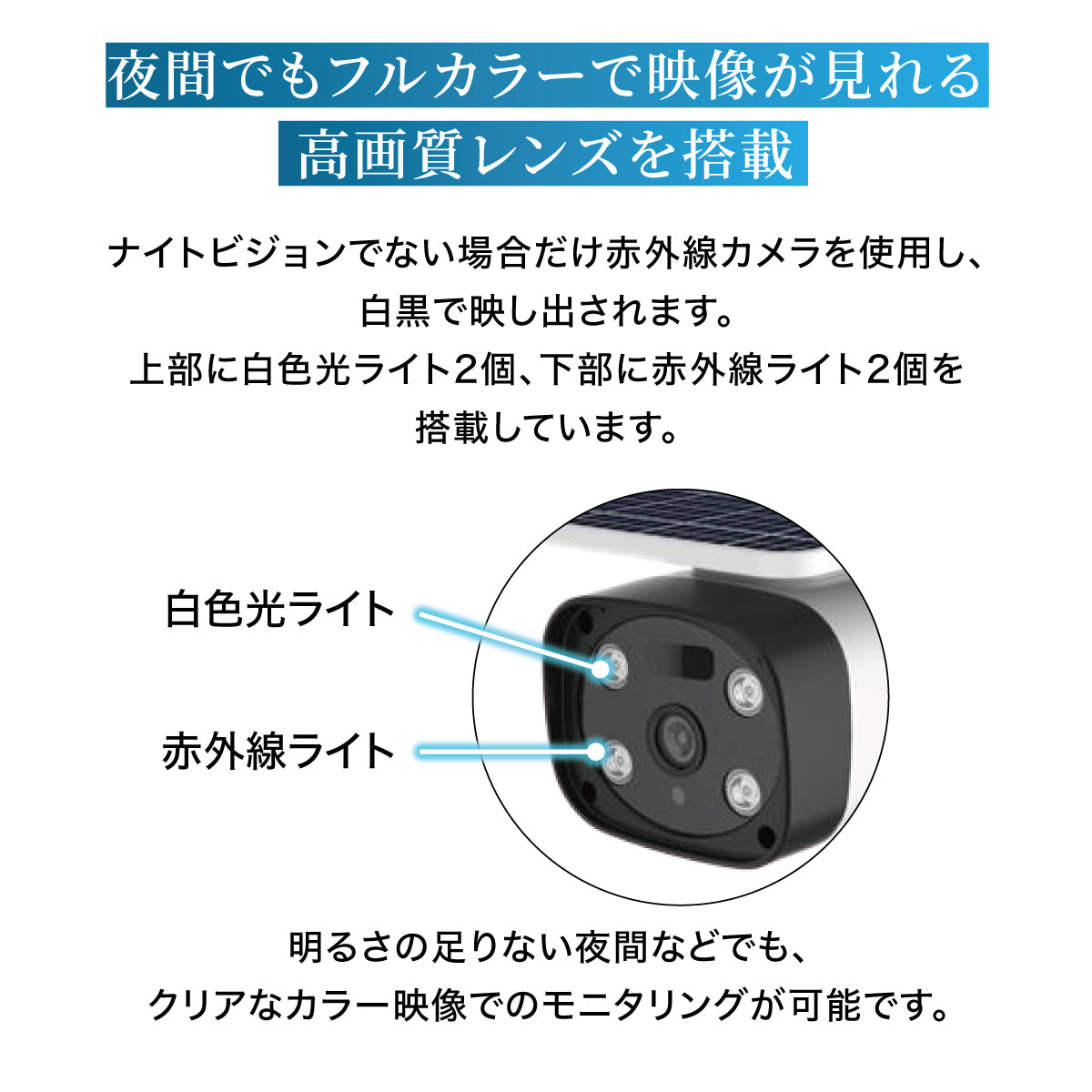 【SDカード付属】TOLEC 防犯カメラ 屋外 ソーラーIPカメラ LTE通信 監視カメラ ワイヤレス WiFiカメラ 屋外 工事不要 防水防塵 アプリ連動 200万画素 LED発光 双方向通話 音声付き録画 農作物被害 獣害 不法投棄(128GB SDカード付き)